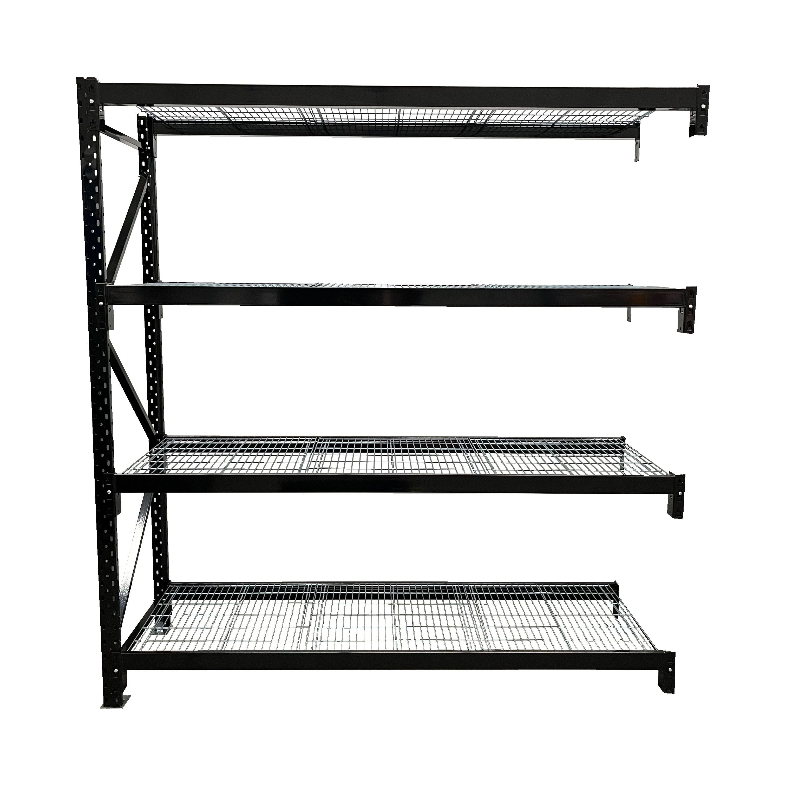 ReadyRack Black Long Span Shelving With Mesh 2000mm High Add on Bay 1800mm Wide x 600mm Deep