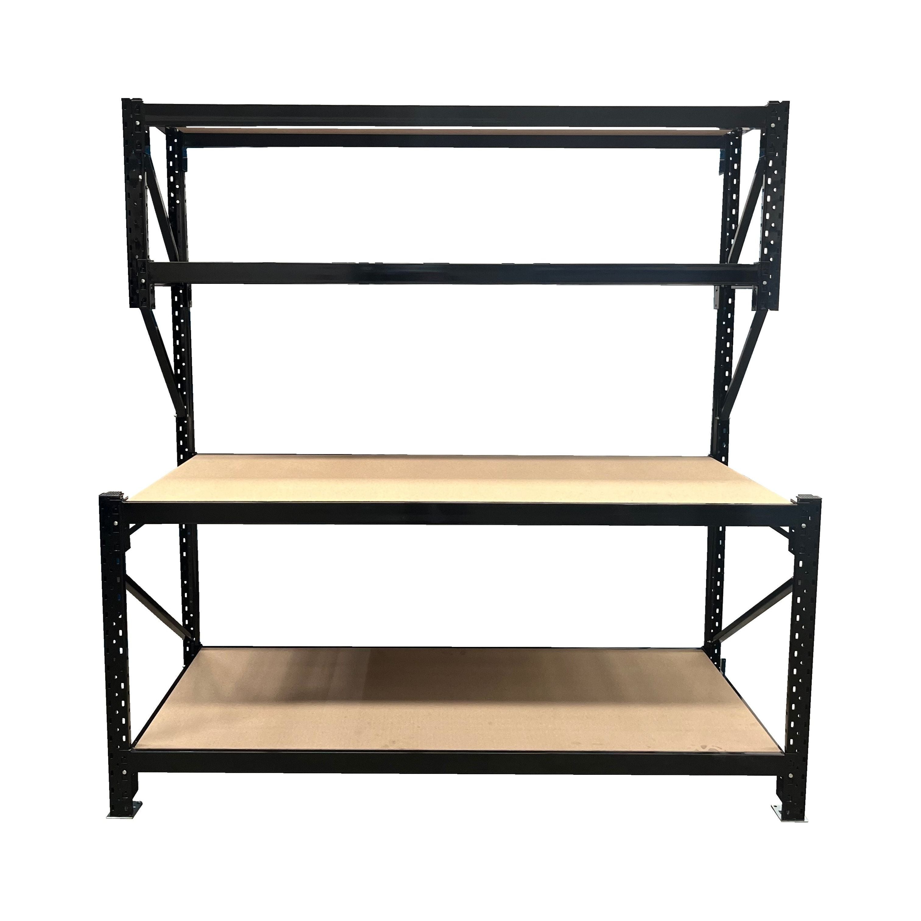 Black Long Span Work Station - 2000mm high x 1920mm wide - 800mm Deep/ 450mm deep