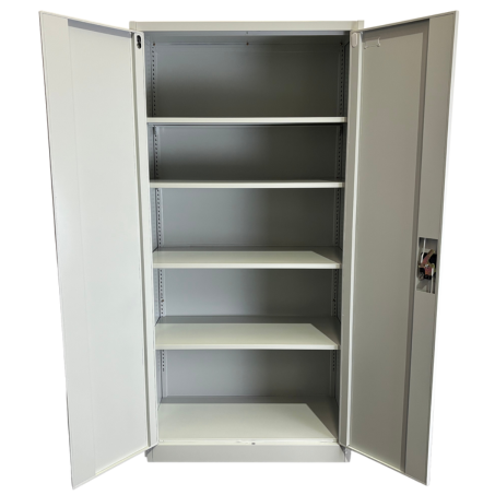 2 Door Lockable Cabinet Light Grey - 4 adjustable shelves