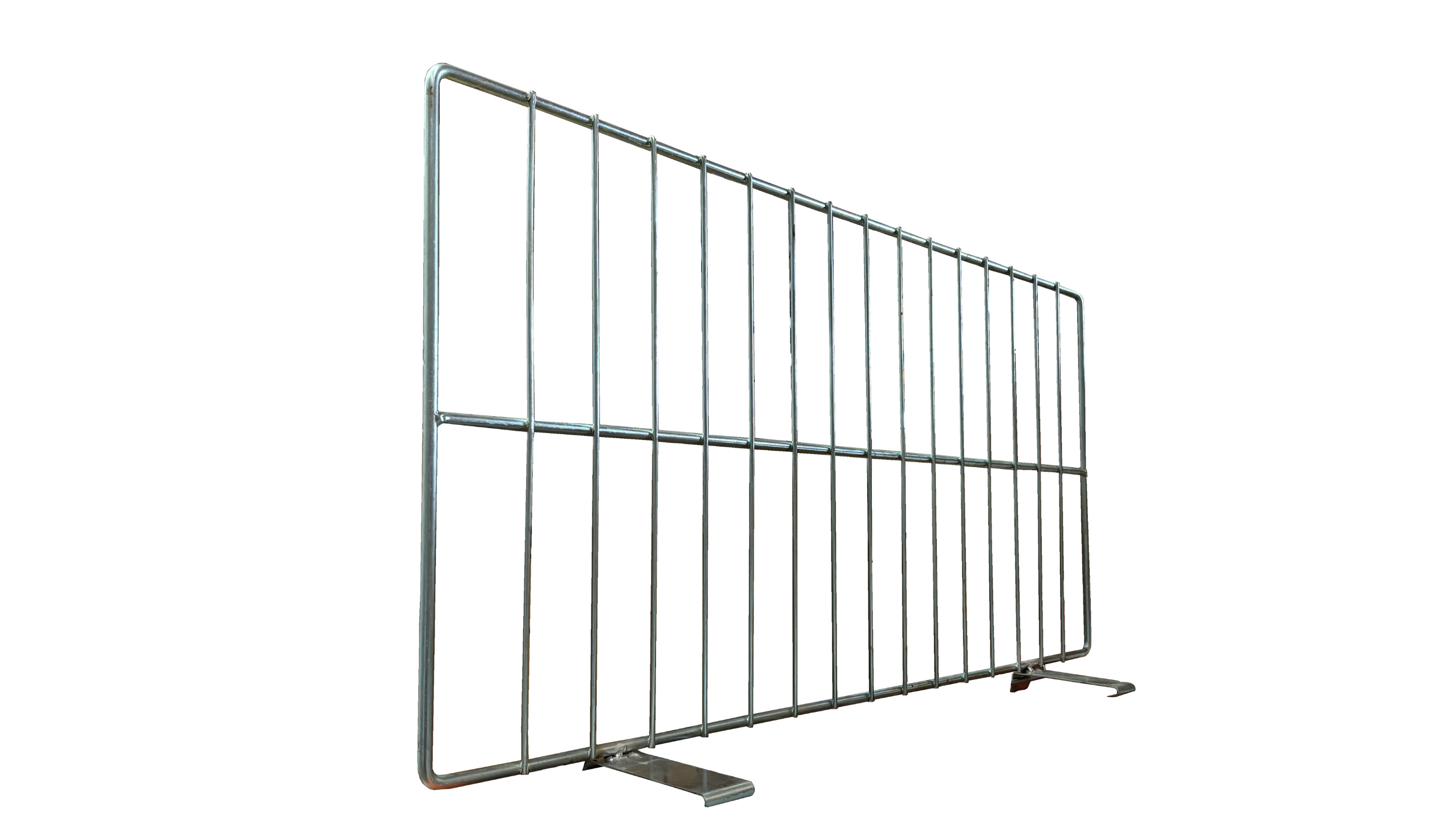 Heavy-duty pallet racking wire mesh divider panel for separating stock and improving warehouse organisation on mesh decking systems.