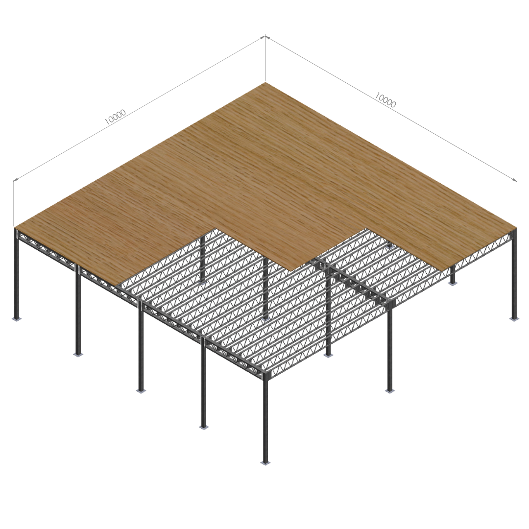 Mezzanine Floor 100m2 Kit