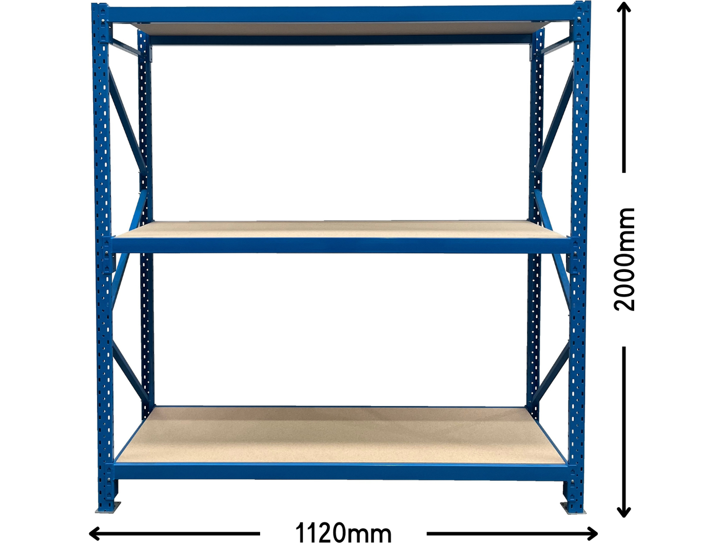 Longspan Shelving Starter Bay With 3 Levels