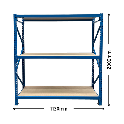 Longspan Shelving Starter Bay With 3 Levels