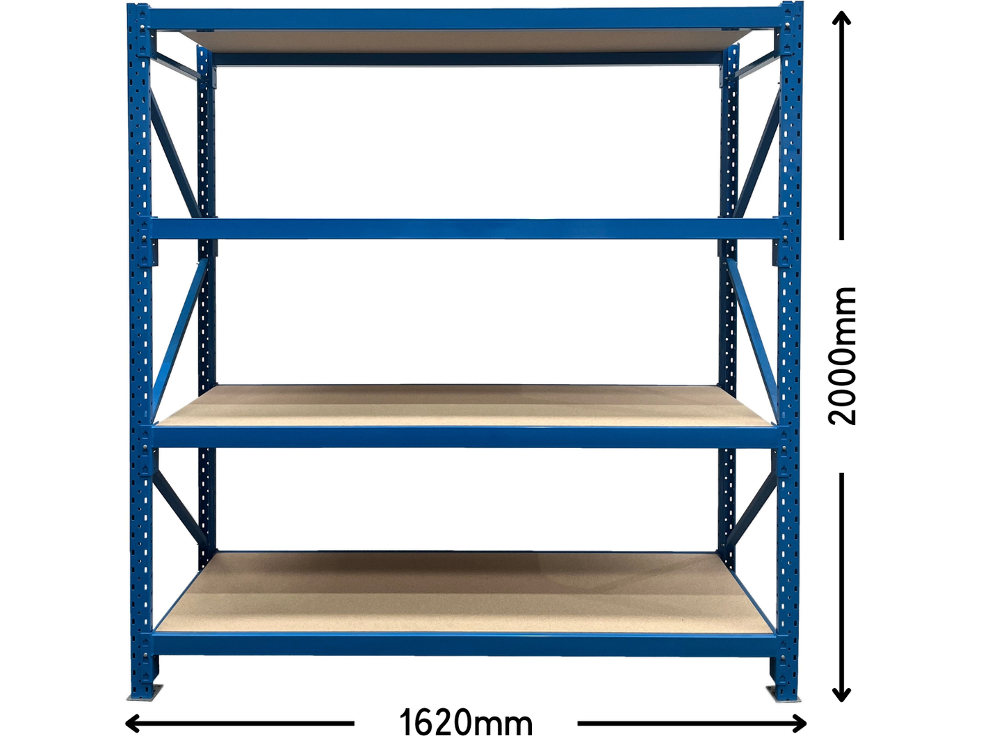 Longspan Shelving Starter Bay With 4 Levels