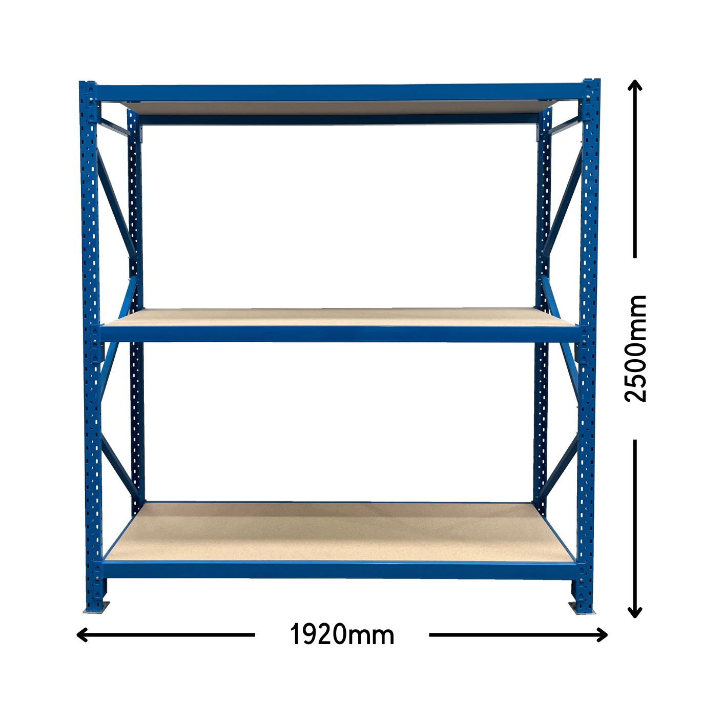 Longspan Retail Shelving Starter Bay With 3 Levels