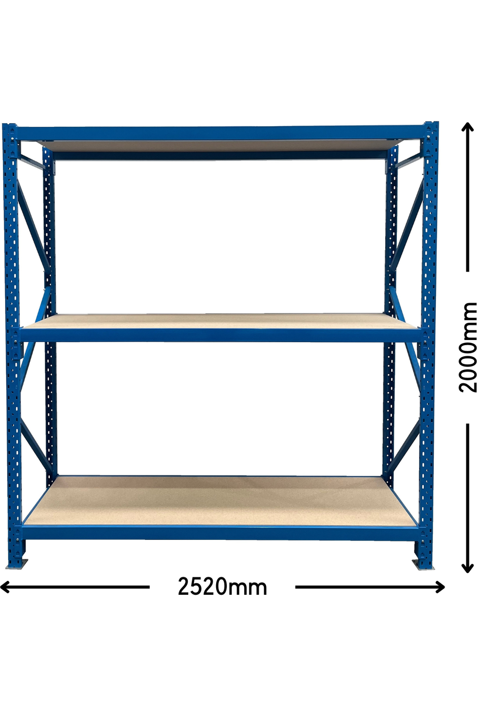 Longspan Shelving Starter Bay With 3 Levels