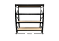 Black Longspan Shelving Starter Bay With 4 Levels