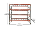 Heavy Duty Shelving Single Bay 2438mm High with Mesh and Castor wheels