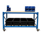 ReadyRack Mobile Longspan Workbench with bottom shelf and castors