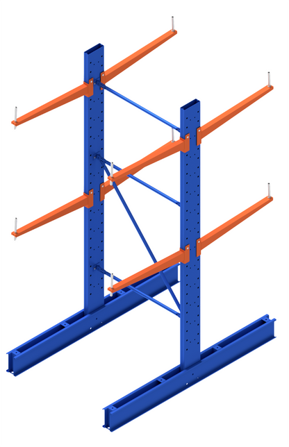 Medium Duty Cantilever Racking - Starter Bay Double Sided