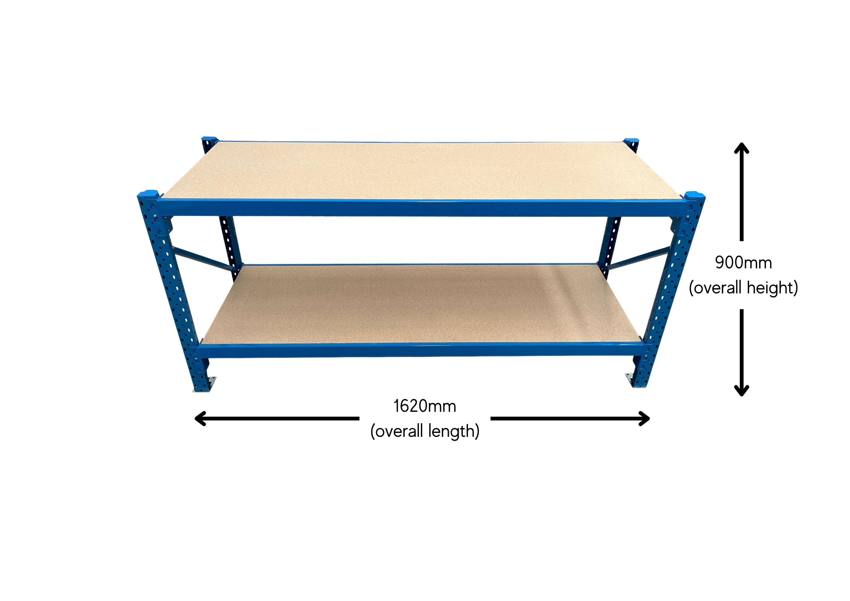 Long Span Workbench with Bottom Shelf