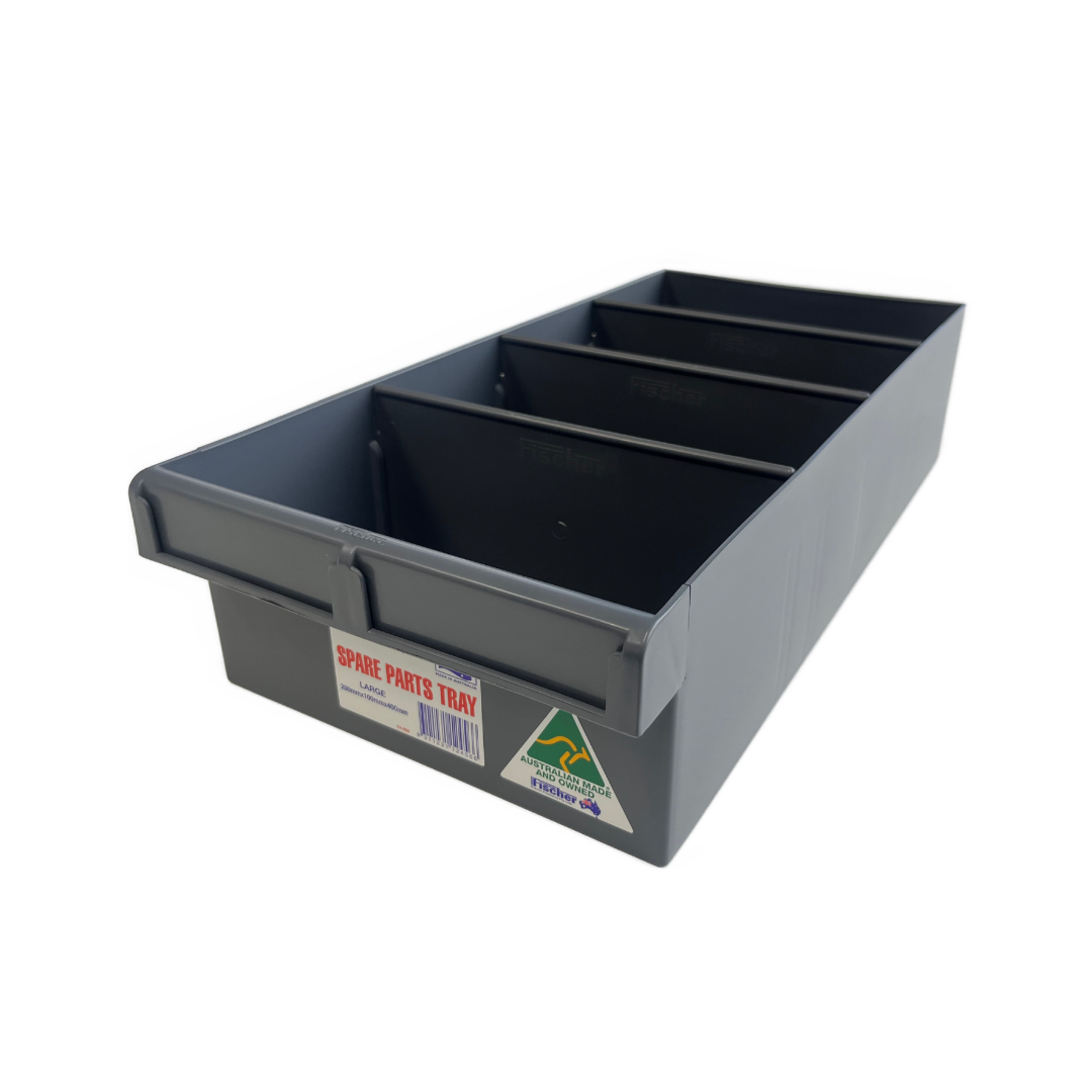 Spare Parts Tray 200x100x400 (Bulk) Grey Pack of 6