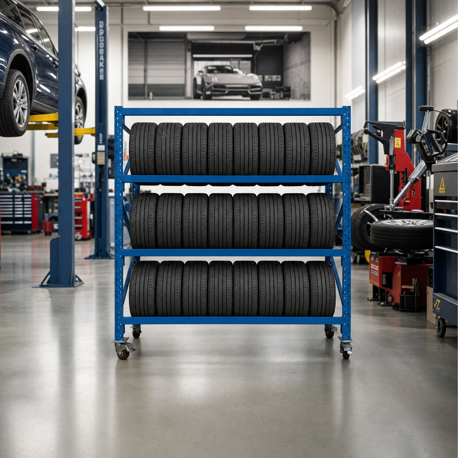 Mobile Tyre Rack
