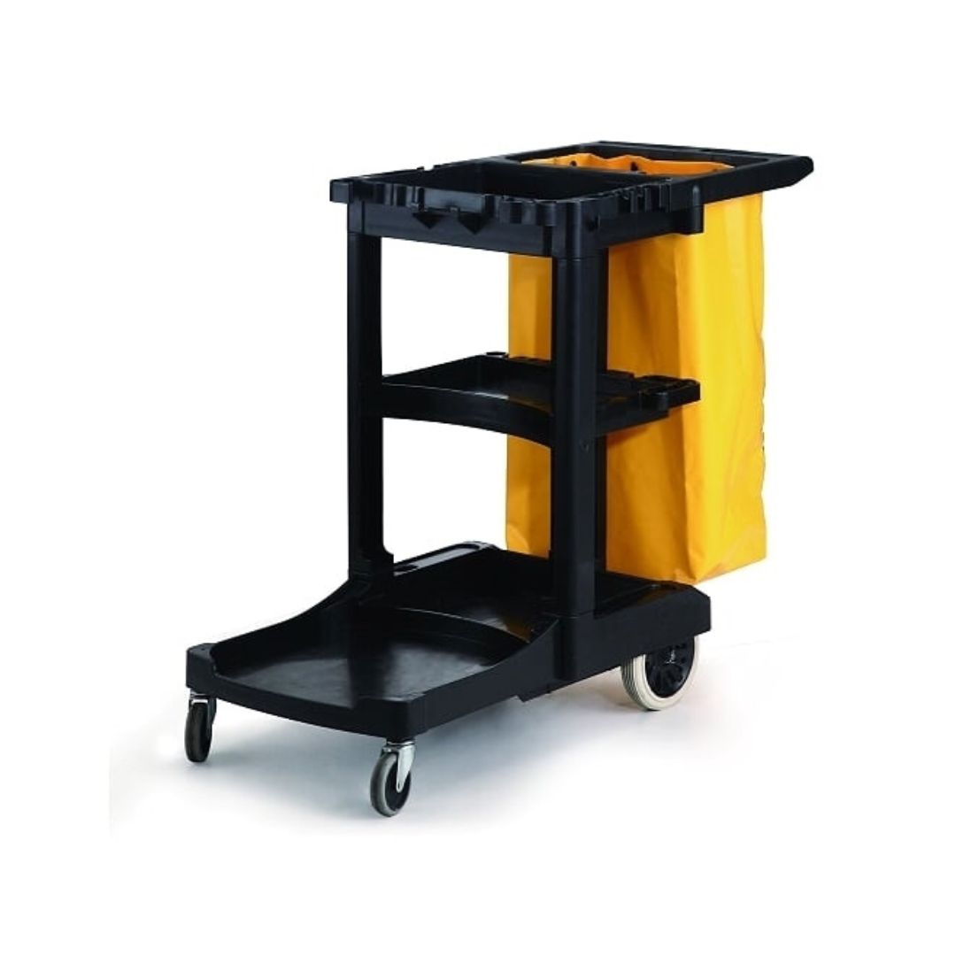 Commercial Hospitality Trolley Cleaning Cart - Black
