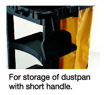 Commercial Hospitality Trolley Cleaning Cart - Black