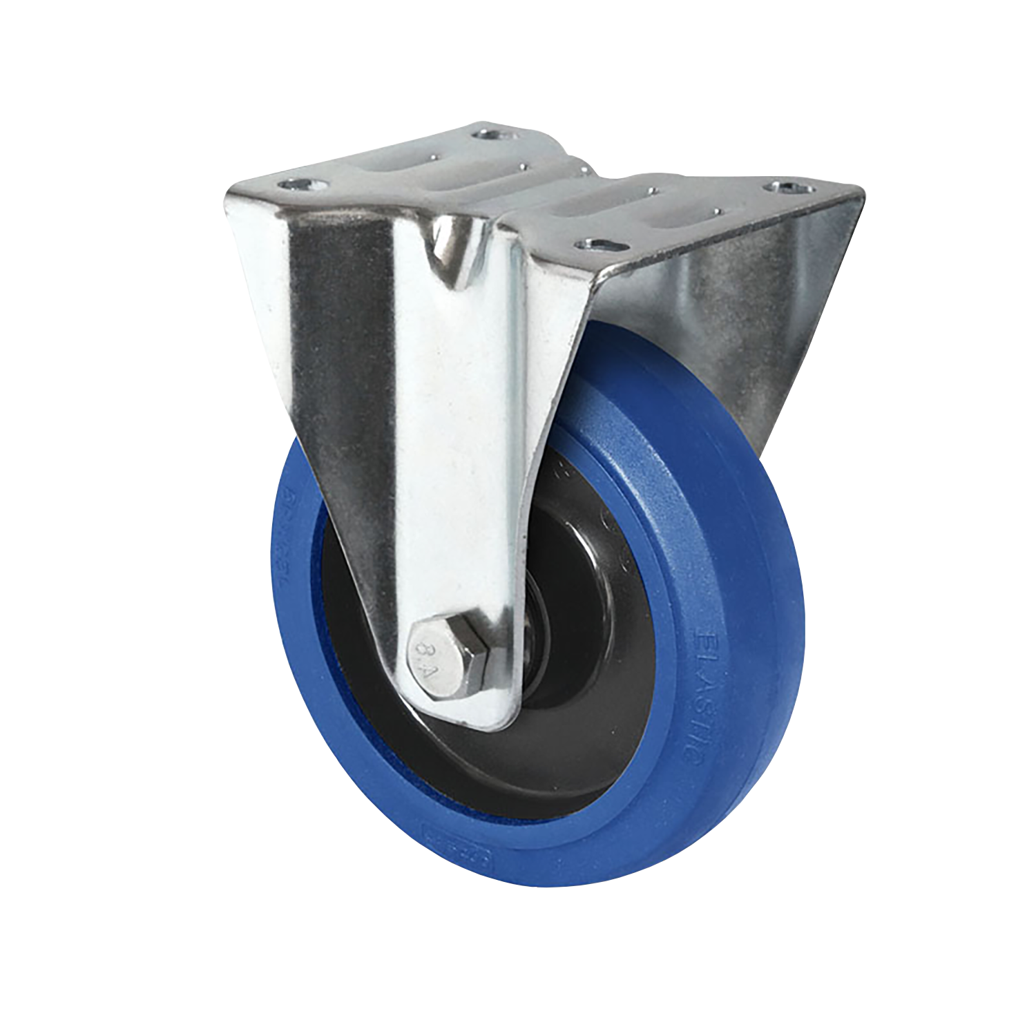 Elastic Blue Rubber Castor 160mm