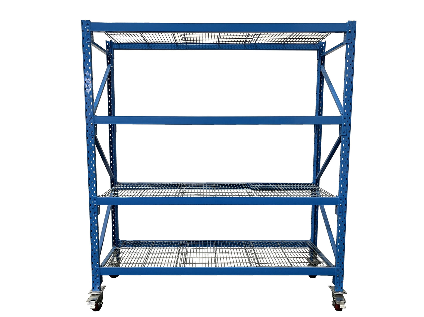 Mobile Shelving Blue with Mesh