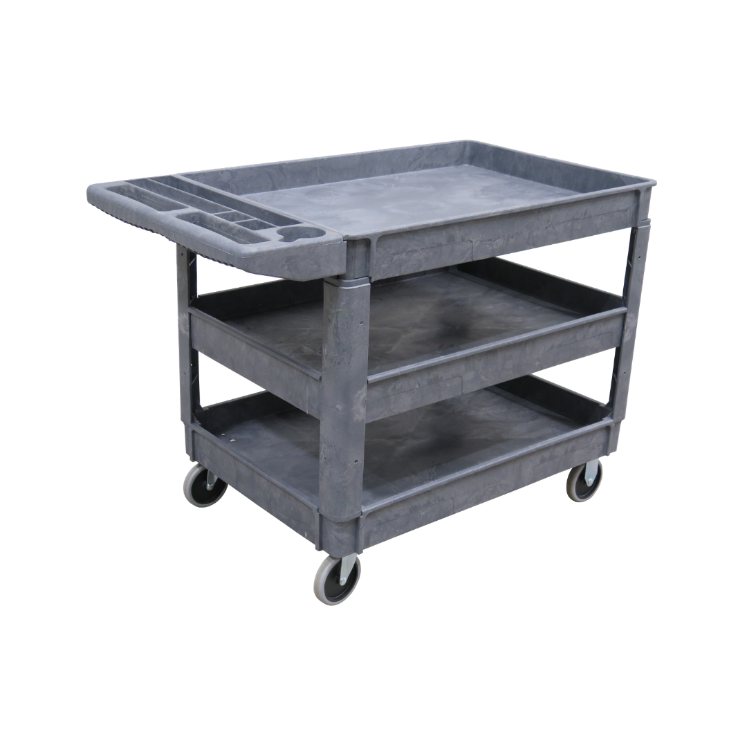 Plastic Warehouse Cart - 3 Tier