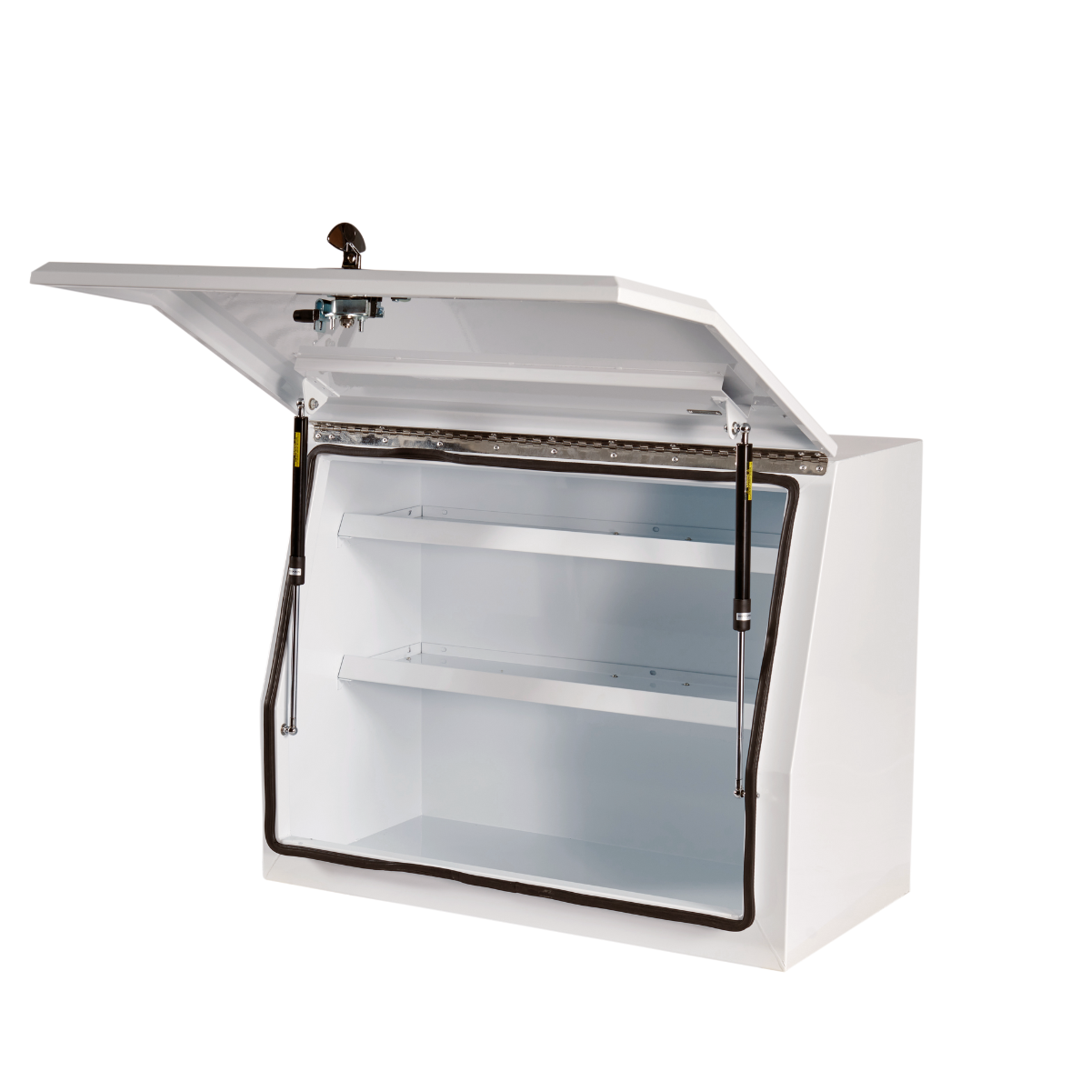 705 Series Steel Full Open Lid White
