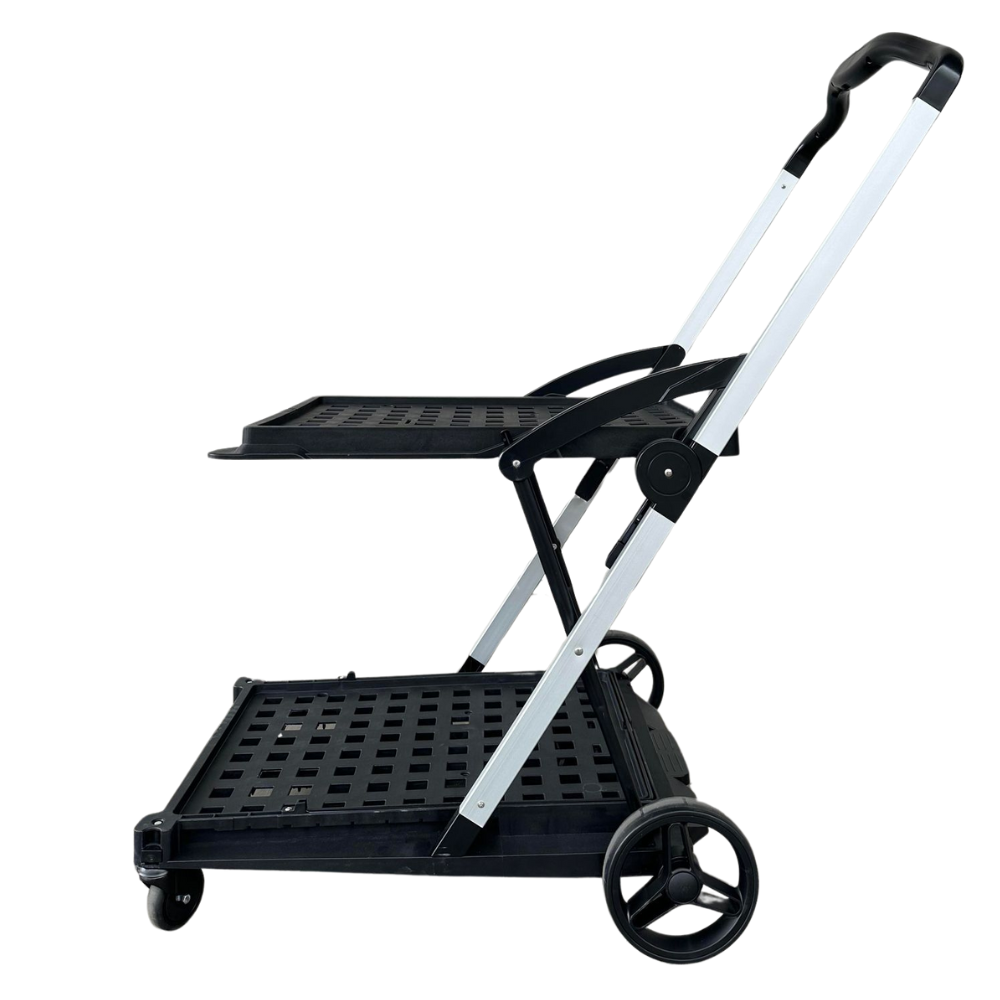 50Kg Rated Portable Aluminium Folding Trolley With Crate