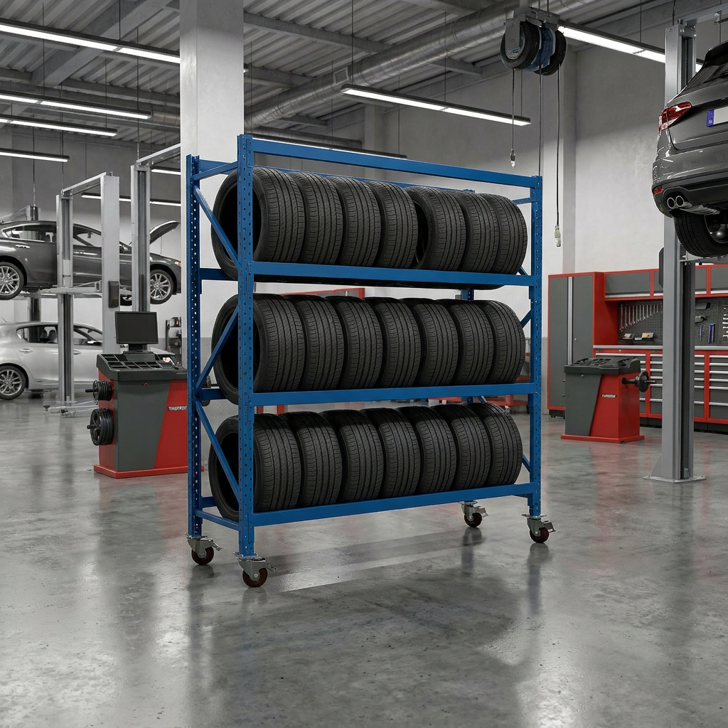 Mobile Tyre Rack