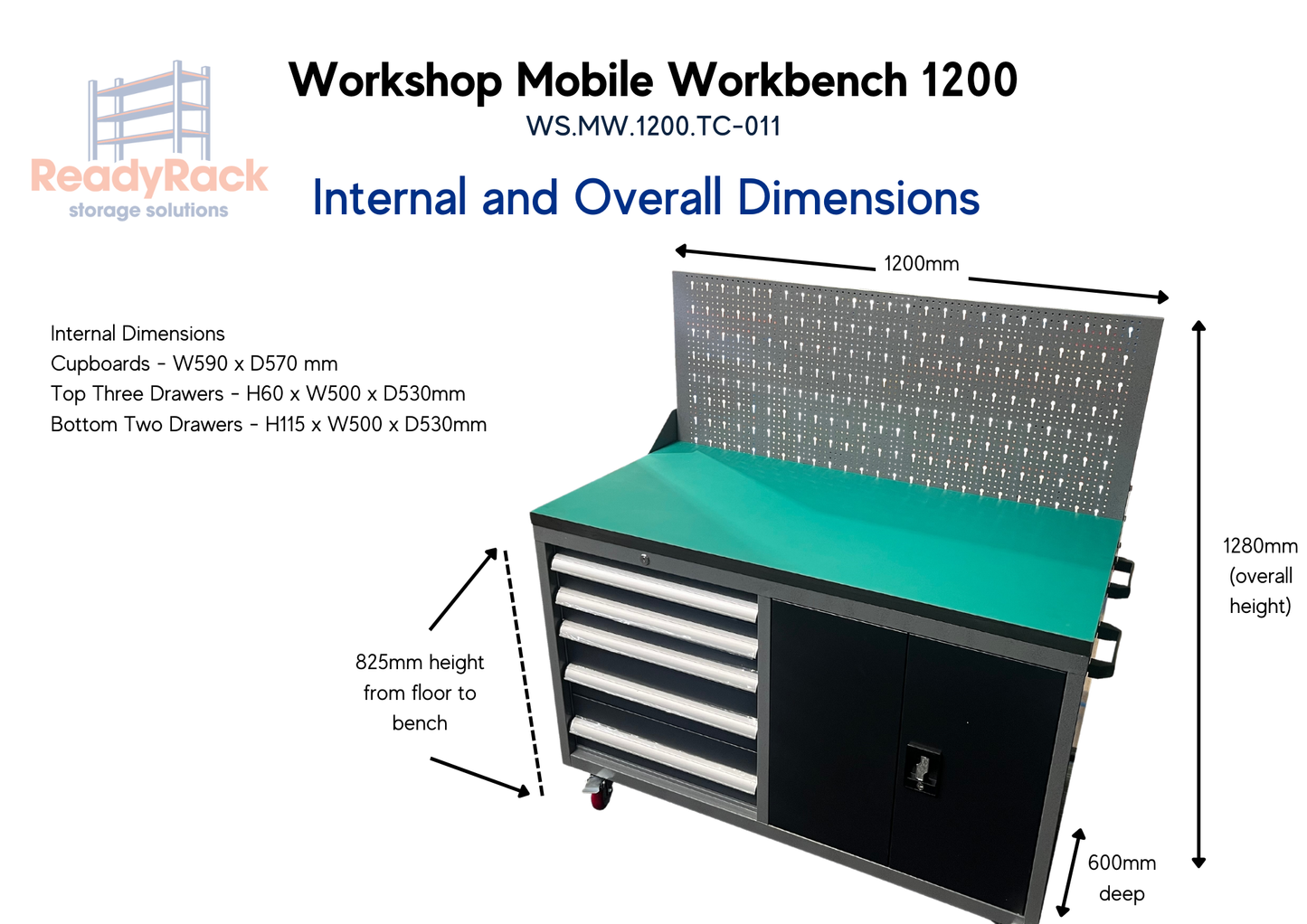 ReadyRack Workshop Mobile Workbench 1200