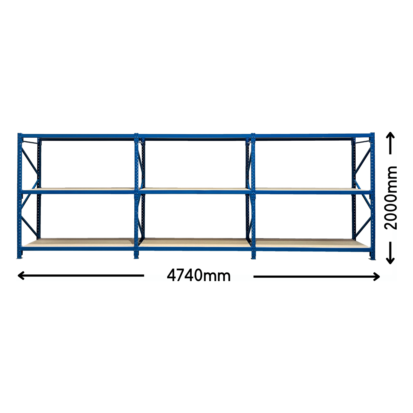 ReadyRack Long Span Shelving 3 Bay Package